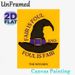 Witch Hat Themed Painting Poster, Vintage Black Witch Hat With Purple Belt & Typography Poster, Eye-catching Halloween-inspired Decor For Home Walls_maomaolike.com