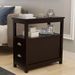 End Table Narrow Nightstand With Two Drawers And Open Shelf_maomaolike.com