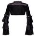 Women's Clothing Short slim dress coat Women's long sleeved small cape waistcoat Spring and autumn casual velvet small outerwear top_maomaolike.com