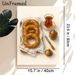 Turkish Breakfast Painting Poster, Watercolor-style Warm Sesame Bagels & Traditional Tea Scene Poster, Cozy Culinary Artwork Ideal For Kitchen, Dining_maomaolike.com