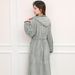Winter Fleece Bathrobe For Women & Couples - Ultra Soft Coral Fleece Long Sleeve Hooded Bathrobe Thick & Absorbent Loungewear For Home & Spa_maomaolike.com