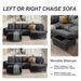 Reversible Sectional Sofa Space Saving With Storage Ottoman Rivet Ornament L-shape Couch For Large Space Dorm Apartment_maomaolike.com