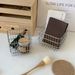 ins Stainless Steel For Home Use, Simple Iron Art Desktop Square Miscellaneous Storage Basket, Cosmetics Organizer Basket_maomaolike.com