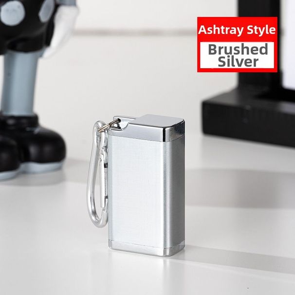 Portable Keychain Metal Car Ashtray Mini Compact Smokeless Cigarette Ash Holder Eco-Friendly Cleanable Travel Accessory Gift
_maomaolike.com