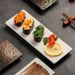 Japanese BBQ Meat Rectangular Sushi Hot Pot Dish Ceramic Dinner Restaurant Special Commercial Plate_maomaolike.com