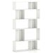 Geometric Bookshelf 5-Tier Bookcase With Open Shelves And Closed-back Cubes 2 Anti-tipping Non-slip Foot_maomaolike.com