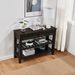 Retro Design Console Table With Two Open Shelves, Pine Solid Wood Frame And Legs For Living Room_maomaolike.com