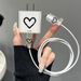 Transparent Black Heart Compatible With 18W/20W Charger Protective Case Bite Data Cable Protector TPU Soft_maomaolike.com