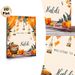 Haldi Ceremony Welcome Painting Poster, Warm Orange Floral & Traditional Motif Watercolor Poster, Festive Welcome Decor Ideal For Haldi Ceremony And_maomaolike.com