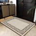 Living Room Rug Large Size Gorgeous Gold Frame Design Bedroom Rug Plush Thickened Machine Washable Thickened Underlay Interior Decorative Rug_maomaolike.com