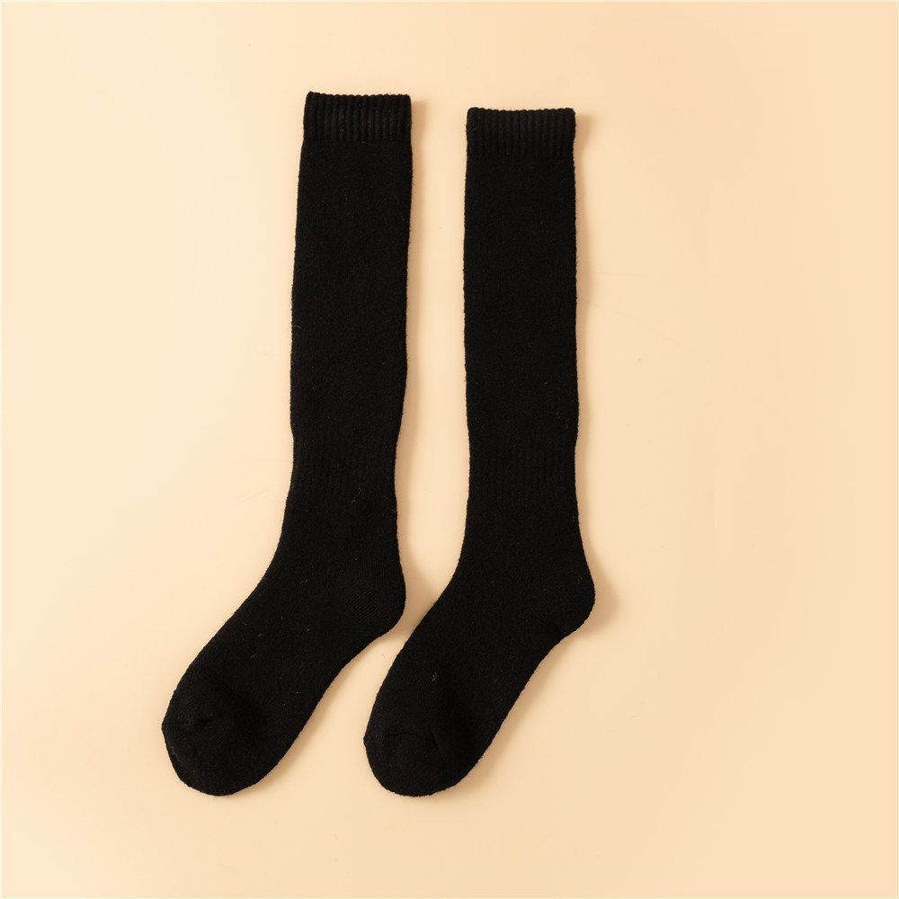 Autumn and winter velvet padded wool calf socks men's stockings warm high tube for the elderly women's long socks_maomaolike.com