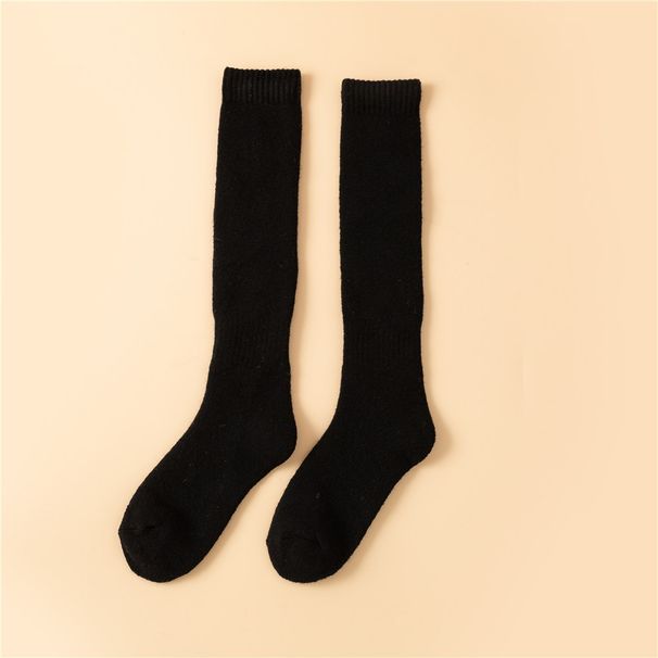 Autumn and winter velvet padded wool calf socks men's stockings warm high tube for the elderly women's long socks_maomaolike.com