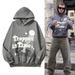 Women's Clothing high street hip hop Travis retro distressed trapped in time foam printed hoodie sweatshirt_maomaolike.com