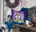 Siberian Husky King Of Mardi Gras Throw Pillow Machine Washable, Indoor Outdoor Decorative Pillow For Couch, Bed Or Patio, 18Hx18W_maomaolike.com