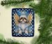 Shih Tzu My Angel Porcelain Ornament Christmas Tree Hanging Decorations For Home Christmas Holiday, Rectangle, Gift, Multicolor_maomaolike.com