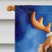 Cocker Spaniel Christmas Reindeer House Flag Large Porch Sleeve Pole Decorative Outside Yard Banner Artwork Wall Hanging, Polyester, House Size, Multicolor_maomaolike.com