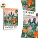 Angkor Wat Themed Painting Poster, Colorful Tropical Waterfront Scene Poster, Travel-inspired Decorative Piece Suitable For Living Room, Bedroom And_maomaolike.com
