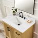 36 Inch Solid Wood Pre-assembled Bathroom Vanity With Power Supply--Natural Oak_maomaolike.com