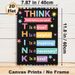 THINK Communication Guideline Painting Poster, Vibrant Typographic Motivational Poster, Encourages Thoughtful Communication, Ideal For Office, Study_maomaolike.com