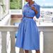 Women's Clothing Fashion Style Long Sleeve Striped Shirt Set Skirt Two Piece Set_maomaolike.com