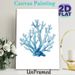 Blue Coral Painting Poster, Soft Watercolor Style Delicate Blue Coral Poster, Brings Tranquil Coastal Atmosphere, Ideal For Living Room, Bathroom_maomaolike.com
