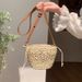 Niche For Women's Summer New Casual Vacation Style Grass Woven Beach Mini Handheld Shoulder Crossbody Bag_maomaolike.com