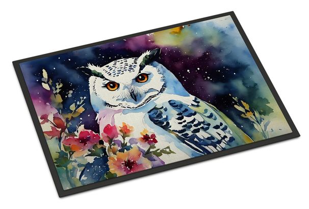 Snowy Owl Doormat Front Door Mat Indoor Outdoor Rugs For Entryway, Non Slip Washable Low Pile, 24H X 36W_maomaolike.com