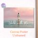 Religious "Walk With Me" Scripture Painting Poster, Serene Pastel Seascape With Robed Figure Poster, Inspirational Biblical Quote Decor Ideal For_maomaolike.com