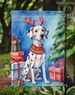 Dalmatian Christmas Reindeer Garden Flag Mailbox Flag Decorative Yard Flag Banner Outside Patio Artwork Yard Flower Beds, Garden Size, Multicolor_maomaolike.com