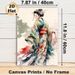 Japanese Geisha Painting Poster, Soft Watercolor Elegant Floral Kimono Geisha Poster, Delicate Artistic Piece Ideal For Living Room, Bedroom And_maomaolike.com