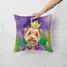 Norfolk Terrier King Of Mardi Gras Throw Pillow Machine Washable, Indoor Outdoor Decorative Pillow For Couch, Bed Or Patio, 18Hx18W_maomaolike.com