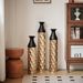 Floor Metal Vases Decorated White Metal Vases Set Of 3 Gorgeous Home Decoration Large Glazed Metal Vases 24.8in/29in/33.8in Height_maomaolike.com