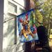 Bullmastiff Christmas Reindeer House Flag Large Porch Sleeve Pole Decorative Outside Yard Banner Artwork Wall Hanging, Polyester, House Size, Multicolor_maomaolike.com