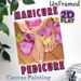 Manicure & Pedicure Painting Poster, Vibrant Floral-accented Manicure & Pedicure Scene Poster, Elegant Spa-style Decor Ideal For Beauty Salons, Spa_maomaolike.com