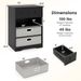 4-Drawer Dresser Modern Chest Storage Organizer With Open Shelves_maomaolike.com
