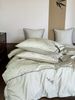 100s Four-Piece Set With Chinese Style Embroidery, Minimalist Style, High-Count Dense Cotton Bed Sheet And Duvet Cover_maomaolike.com