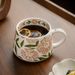 Flower Mug, Ceramic Coffee Cup, Office Water Cup_maomaolike.com