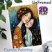 Mother & Daughter Embrace Painting Poster, Rich Textured Ornate Artistic Poster, Heartwarming Affectionate Decorative Piece Ideal For Living Room_maomaolike.com