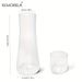 1/2PCS 30oz Clear High Borosilicate Glass Bedside Carafe Set With Tumbler - Hot Cold Water Pitcher For Juice Tea Coke_maomaolike.com