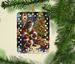 Brittany And Santa Claus Porcelain Ornament Christmas Tree Hanging Decorations For Home Christmas Holiday, Rectangle, Gift, Multicolor_maomaolike.com
