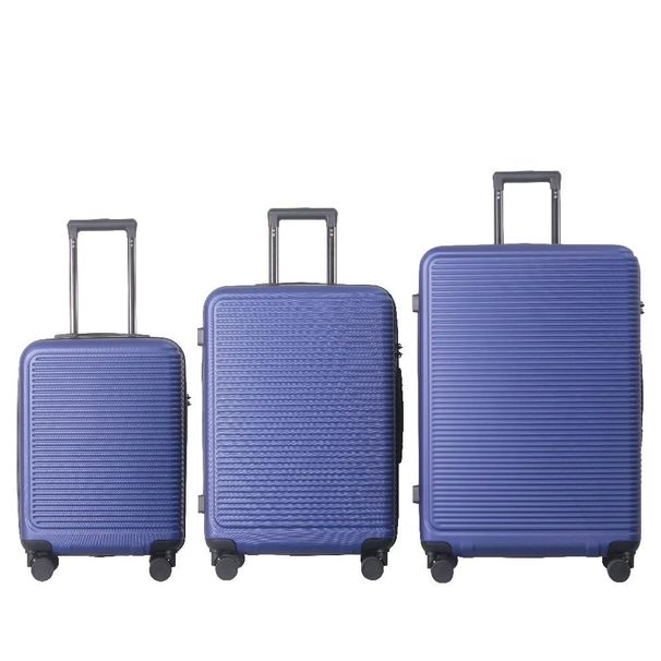 Luggage Sets ABS Hardshell 3pcs Luggage, Lightweight Durable Suitcase Sets Spinner Wheels Suitcase With TSA Lock 20''24''28'' Available(Blue)_maomaolike.com
