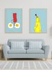Decorative Paintings Centered On The Theme Of Breakfast: Bacon Riding A Bicycle, A Banana Eating Itself, And Emotional Connection._maomaolike.com