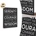 Serenity Prayer Painting Poster, Minimalist Black & White Typography Poster, Inspirational Text To Foster Inner Peace, Suitable For Living Room, Study_maomaolike.com