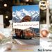 Decorated Truck & Snowy Mountain Painting Poster, Vibrant Ethnic Folk Art Style Poster, Colorful Ornate Truck On Mountain Road With Snowy Peaks_maomaolike.com