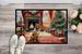 Finnish Spitz Cozy Christmas Doormat Front Door Mat Indoor Outdoor Rugs For Entryway, Non Slip Washable Low Pile, 24H X 36W_maomaolike.com