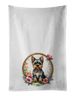 Yorkshire Terrier And Flowers Kitchen Towel Set Of 2 White Dish Towels Decorative Bathroom Hand Towel For Hand, Face, Hair, Yoga, Tea, Dishcloth, 19 X 28", White_maomaolike.com