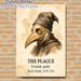Plague Doctor Themed Painting Poster, Vintage Watercolor Style Black Death Historical Portrait Poster, Informative Historical Artwork Ideal For Study_maomaolike.com