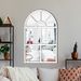3D Faux Window Arch Wooden Acrylic Mirror Wall Sticker, Self-adhesive Background Wall Decoration Mirror_maomaolike.com