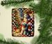 Old English Sheepdog And Santa Claus Porcelain Ornament Christmas Tree Hanging Decorations For Home Christmas Holiday, Rectangle, Gift, Multicolor_maomaolike.com
