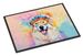Great Pyrenees Hippie Dawg Doormat Front Door Mat Indoor Outdoor Rugs For Entryway, Non Slip Washable Low Pile, 24H X 36W_maomaolike.com